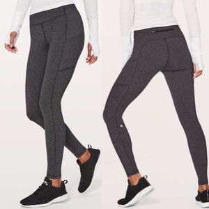 Lululemon Leggings Size 4 Heathered Black
